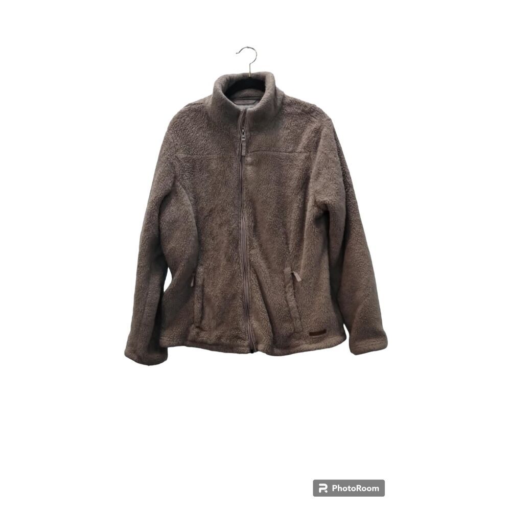 Free Country‎ Grey Full Zip Sherpa mock neck